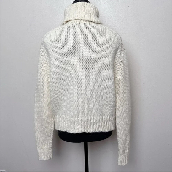 J.crew Womens Small Alpaca Turtle  Neck Sweater Ivory - Picture 2 of 16